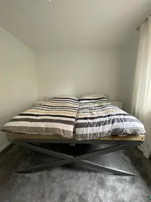 Ein Bett oder Betten in einem Zimmer der Unterkunft Ground floor apartment in Marl