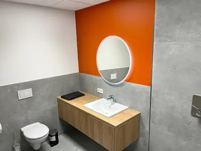 Ein Badezimmer in der Unterkunft Erlebniswelt Resort Apartment 10