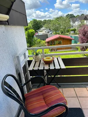 Ein Balkon oder eine Terrasse in der Unterkunft Privatzimmer bei Renate am Grünen See
