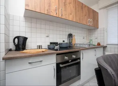 Küche/Küchenzeile in der Unterkunft Livemore24 - Apartment 1 in Herten West 24-7 Check-in