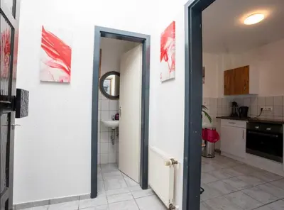 Küche/Küchenzeile in der Unterkunft Livemore24 - Apartment 2 in Herten West 24-7 Check-in