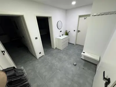 Ein Badezimmer in der Unterkunft Modern Apartments, Wohnung Nr 2, nahe Schalke Arena, Zentral zur Autobahn A42 und A2, Ferienwohnung, Monteurwohnung