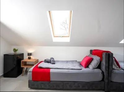 Ein Bett oder Betten in einem Zimmer der Unterkunft Livemore24 - Apartment 3 in Oer-Erkenschwick WLAN
