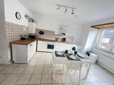 Küche/Küchenzeile in der Unterkunft Worker Apartment Gelsenkirchen