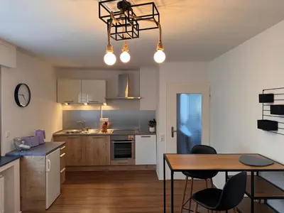 Küche/Küchenzeile in der Unterkunft Schönes Appartment im Saarner Auenland