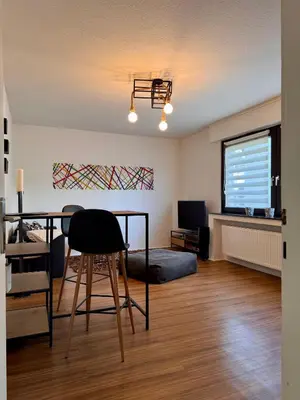 Ein Sitzbereich in der Unterkunft Schönes Appartment im Saarner Auenland