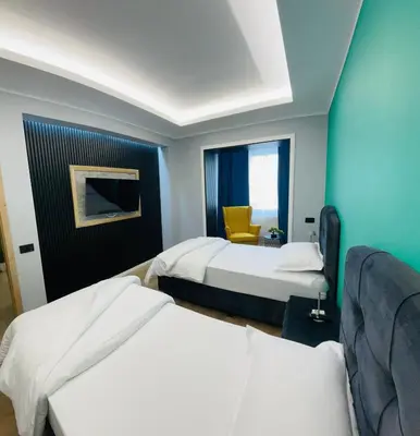Ein Bett oder Betten in einem Zimmer der Unterkunft Modernes LuxusApartment in Essen