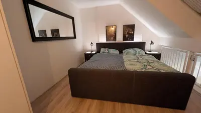 Ein Bett oder Betten in einem Zimmer der Unterkunft EssensStube - Gemütlich - Geräumig - Gut