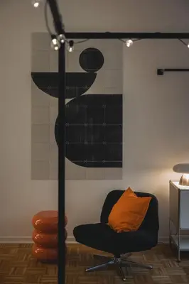 Ein Sitzbereich in der Unterkunft NOOQA Duisburg - 'Exklusives Design Apartment' - Parkplatz, Balkon, Nespresso - 6 Personen - 85qm