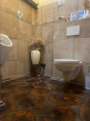 Ein Badezimmer in der Unterkunft Uriges Landhaus in der Natur