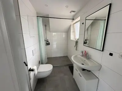 Ein Badezimmer in der Unterkunft Ferienwohnung Janne