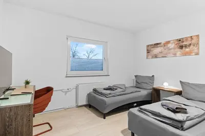 Ein Sitzbereich in der Unterkunft Lünen Living Apartment #12