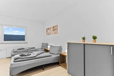 Ein Sitzbereich in der Unterkunft Lünen Living Apartment #12