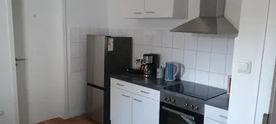 Küche/Küchenzeile in der Unterkunft grünes Glück