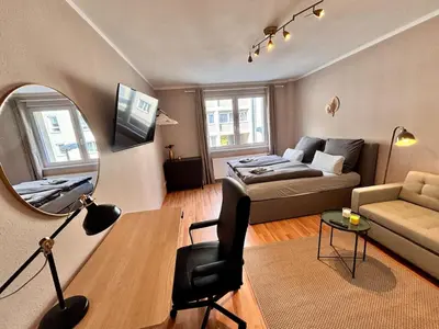 Ein Sitzbereich in der Unterkunft Eleganz und Komfort mitten in Essen!