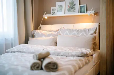 Ein Bett oder Betten in einem Zimmer der Unterkunft Air & Fair Apartment