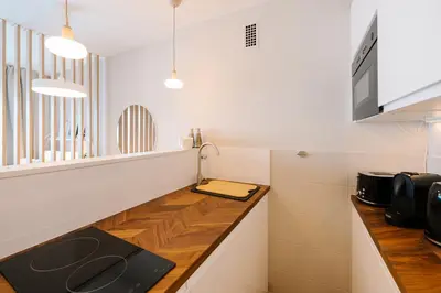 Küche/Küchenzeile in der Unterkunft Air & Fair Apartment
