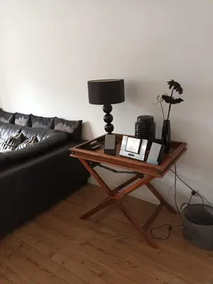 Ein Sitzbereich in der Unterkunft Stilvolles Altbauapartment in ruhiger Wohngegend