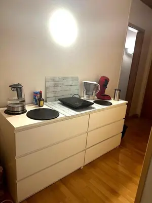Küche/Küchenzeile in der Unterkunft Apartment Doppelzimmer,City, Messe & Natur, gut VRR im Düssedlorf