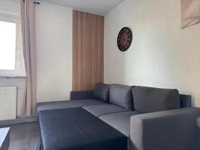 Ein Sitzbereich in der Unterkunft Modernes Apartment - Top-Lage