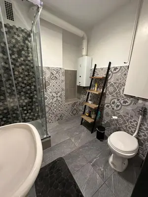 Ein Badezimmer in der Unterkunft Monteurswohnung am Schloss 1