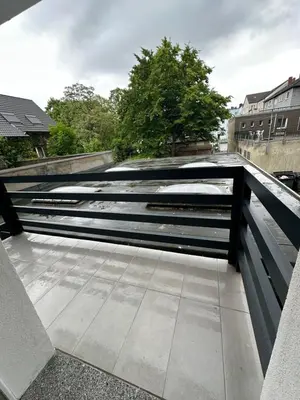 Ein Balkon oder eine Terrasse in der Unterkunft Monteurswohnung am Schloss 1