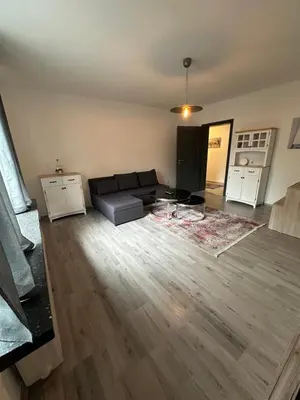Ein Sitzbereich in der Unterkunft Monteurswohnung am Schloss 1