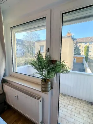 Ein Balkon oder eine Terrasse in der Unterkunft Modern flat - for up to 7 people