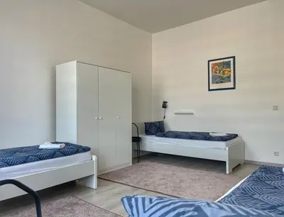Ein Bett oder Betten in einem Zimmer der Unterkunft Ring-Apartments Gelsenkirchen, Zentrum