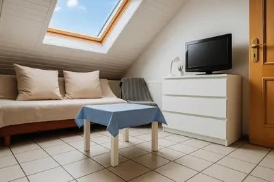 TV/Unterhaltungsangebot in der Unterkunft Ruhiges Apartment, Parkplätze & gute Anbindung City, Messe, Autobahn