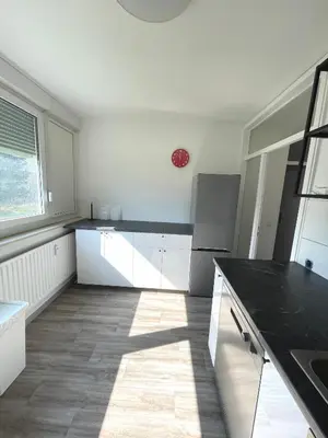 Ein Sitzbereich in der Unterkunft Gemütliches Apartment Hagen