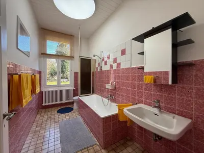 Ein Badezimmer in der Unterkunft Ferien und Arbeiten am Hasten