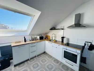 Küche/Küchenzeile in der Unterkunft 23-schöner Wohnen, großes Apartment für 5-6 Personen in super Lage