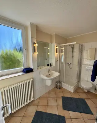 Ein Badezimmer in der Unterkunft Haases Ferienwohnung