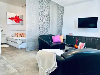 TV/Unterhaltungsangebot in der Unterkunft Stylish & central #LoftWerk 2