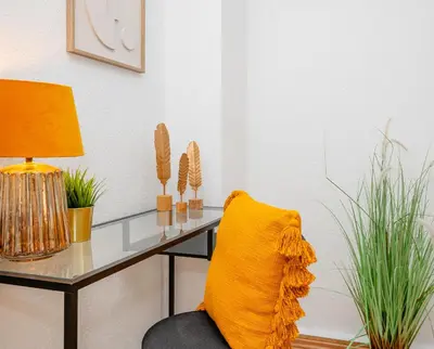 Ein Sitzbereich in der Unterkunft Gemütliche 2 Zimmerwohnung für 4 Personen