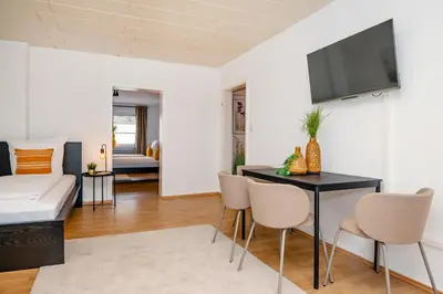 Ein Bett oder Betten in einem Zimmer der Unterkunft Gemütliche 2 Zimmerwohnung für 4 Personen