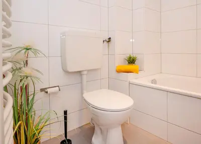 Ein Badezimmer in der Unterkunft Gemütliche 2 Zimmerwohnung für 4 Personen