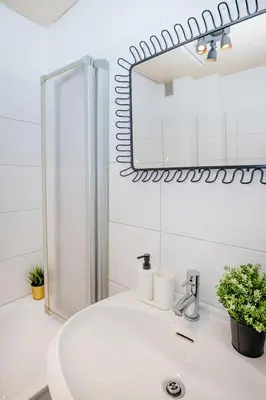 Ein Badezimmer in der Unterkunft Gemütliche 2 Zimmerwohnung für 4 Personen