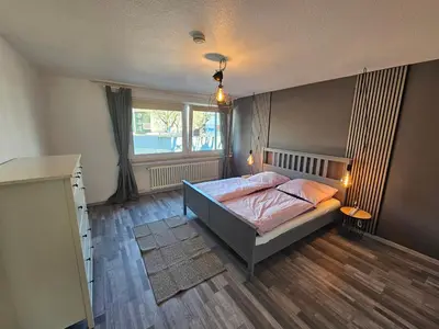 Ein Bett oder Betten in einem Zimmer der Unterkunft Zentral Duisburg 1
