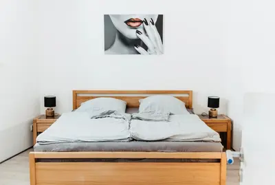 Ein Bett oder Betten in einem Zimmer der Unterkunft Top moderne Ferienwohnung im Herzen des Ruhrgebiets