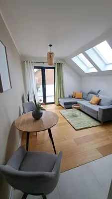 Grundriss der Unterkunft Apartment am See mit Dachterrasse