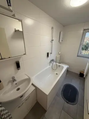 Ein Badezimmer in der Unterkunft Monteurzimmer Schölerpad
