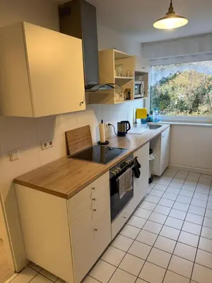 Küche/Küchenzeile in der Unterkunft Monteurzimmer Schölerpad