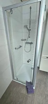 Ein Badezimmer in der Unterkunft Gemütliche Dachgeschoßwohnung mit Balkon in Dortmund