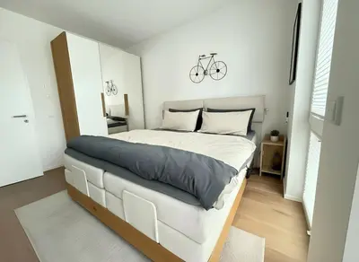 Ein Bett oder Betten in einem Zimmer der Unterkunft Premium Stay Essen near Messe