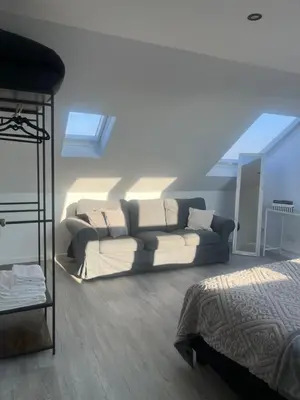 Ein Bett oder Betten in einem Zimmer der Unterkunft Apartment Weitblick