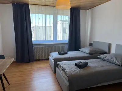 Ein Bett oder Betten in einem Zimmer der Unterkunft Apartment in Velbert - central - new