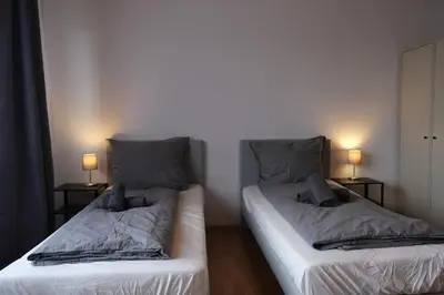 Ein Bett oder Betten in einem Zimmer der Unterkunft Apartment in Velbert - central - new