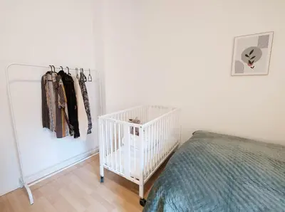Ein Bett oder Betten in einem Zimmer der Unterkunft Bismarck Home - Central, Cozy & Family-Friendly in Essen nähe Messe